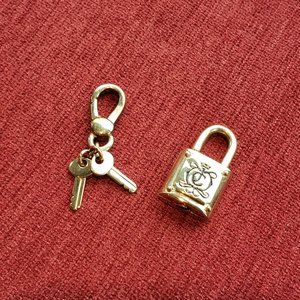 Juicy Couture Gold Lock and Keys Charm